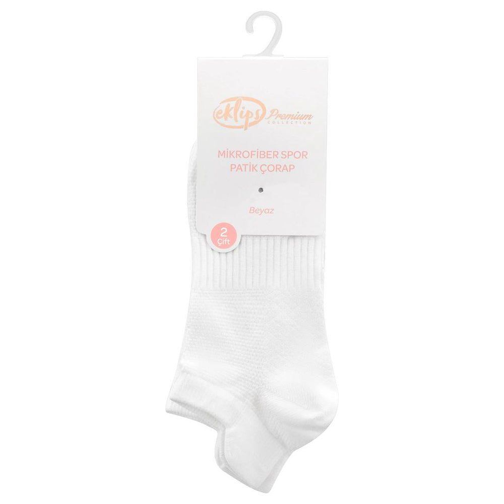 Eklips Premium Micro White Socks Breathable 2-Pack