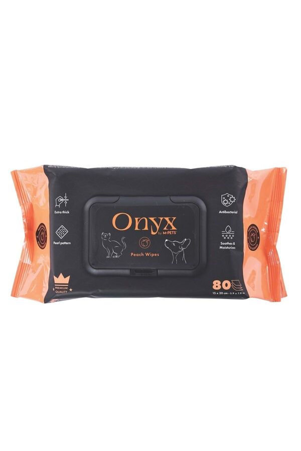 M-Pets Onyx Peach Scented Pet Cleaning Wipes 80 Count