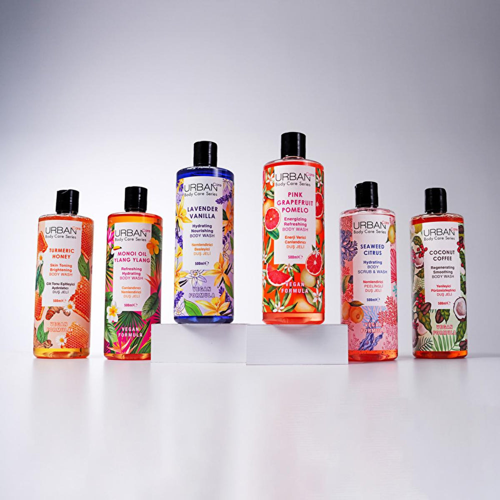 Urban Care Vegan Shower Gel - Grapefruit & Pomelo Scent, Moisturizing Body Wash for Dry Skin, Natural Personal - Shower Gel