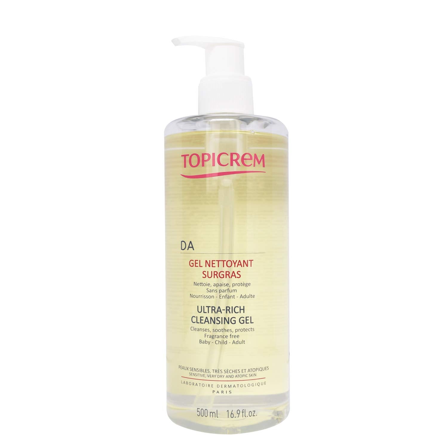 Topicrem AD Ultra Rich Cleansing Gel Face and Body 500ml