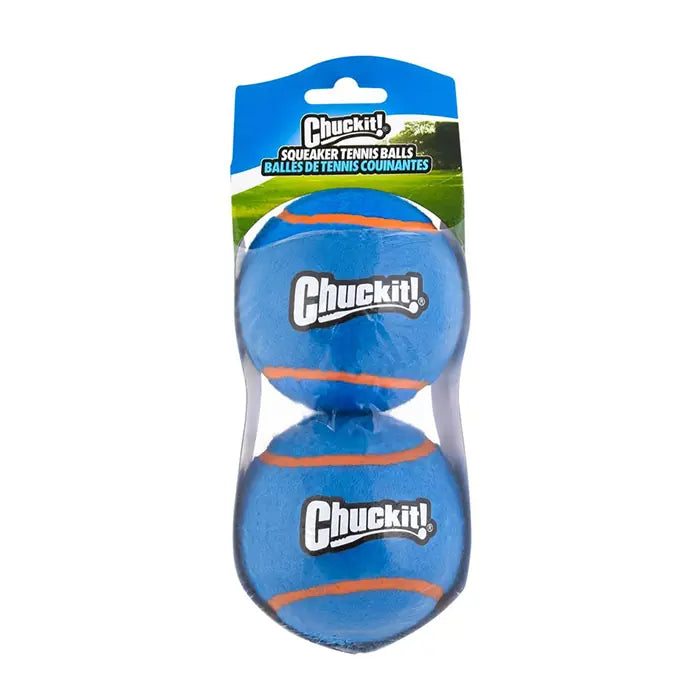 Chuckit Squeaker Tennis Ball Dog Toy XL 2-Pack