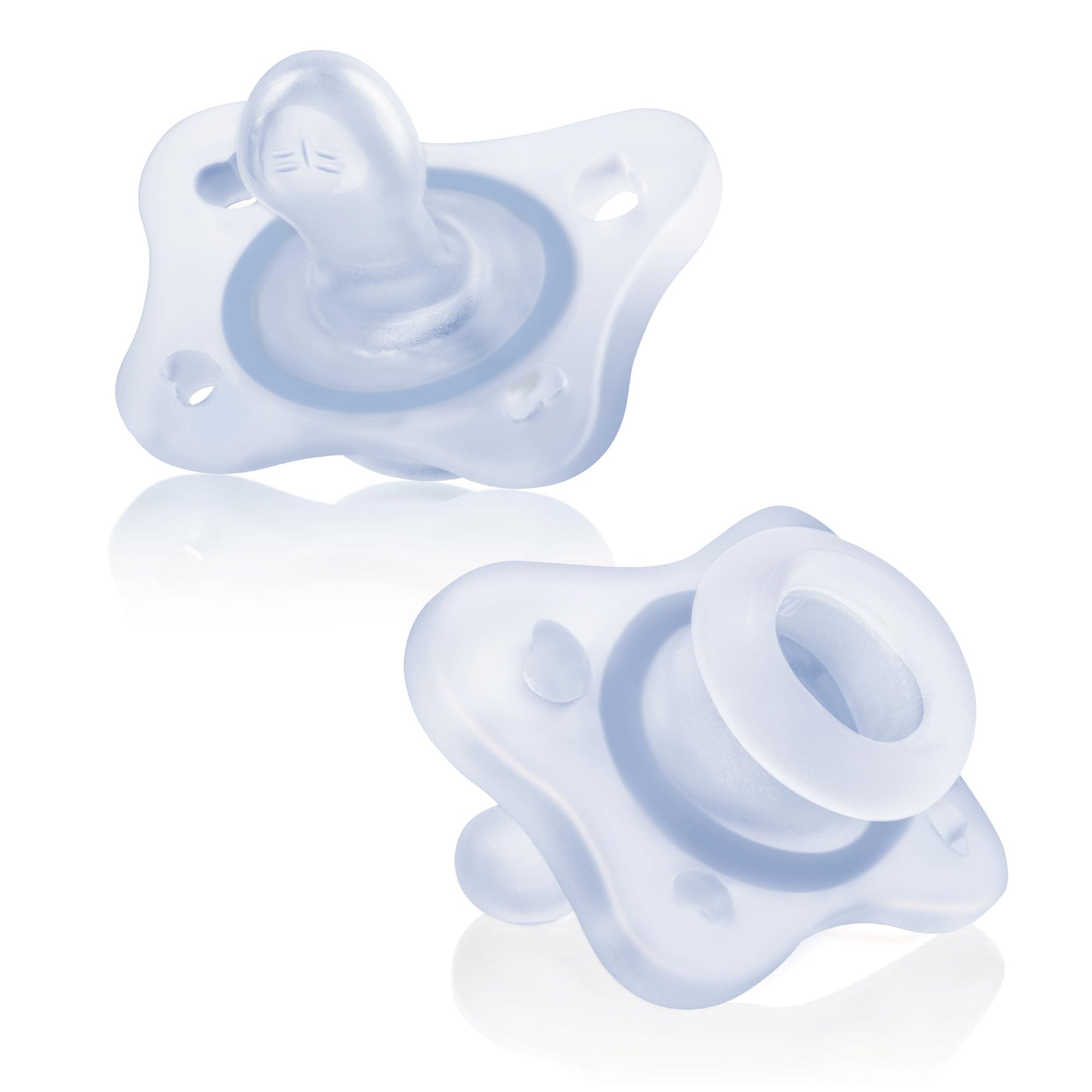 Chicco Orthodontic Pacifier for Newborns - Silicone, 0-2 Months, 2-Pack