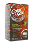 Color&Soin Natural Hair Dye - 6B Cocoa Brown, Ammonia-Free, Paraben-Free, Silicone-Free Hair Color with Herbal Extracts