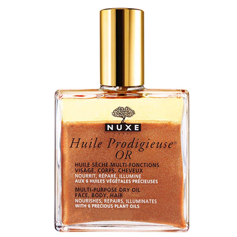 Nuxe Huile Prodigieuse OR Dry Oil for Face, Body, and Hair - Nourishing, Repairing, and Softening with Natural Ingredien