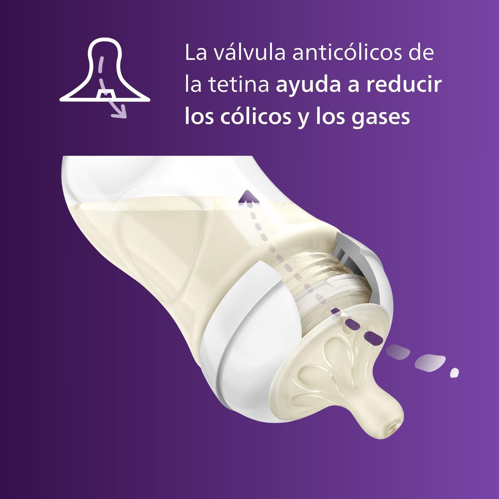 Philips Avent Natural Bottle Nipple 3 Holes - 3 Months+ | 2-Pack
