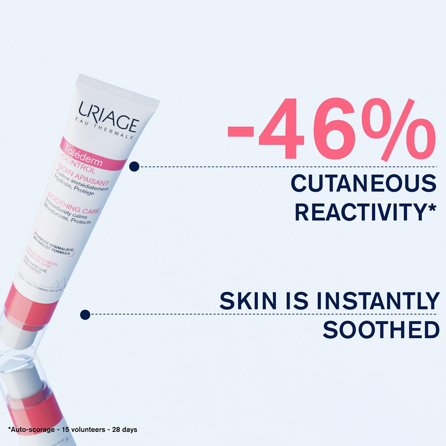 Uriage Uriage Tolederm Control Moisturizing Cream for Sensitive Skin - Fragrance-Free, Dermatologically Tested - 1.35 fl