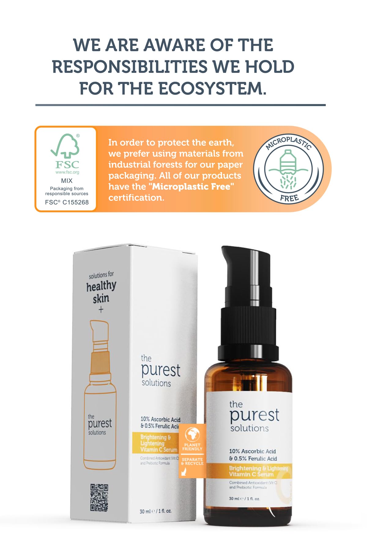 The Purest Solutions Vitamin C Serum - Brightening &amp; Anti-aging 30ml