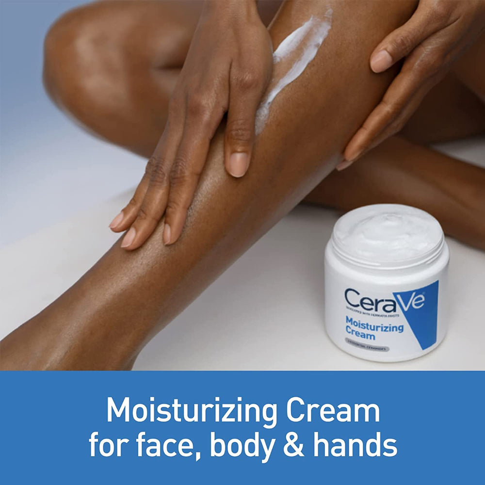 CeraVe Moisturizing Cream | Body and Face Moisturizer for Dry to Very Dry Skin | Body Cream with Hyaluronic Acid - view 4