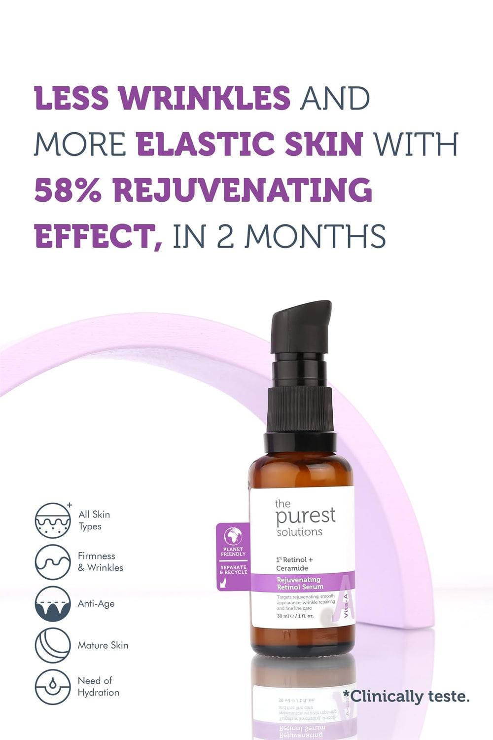 The Purest Solutions Skincare Serum Set - Anti-Aging, Brightening, and Hydrating Vitamin C, Retinol, and Niacinamide Ser