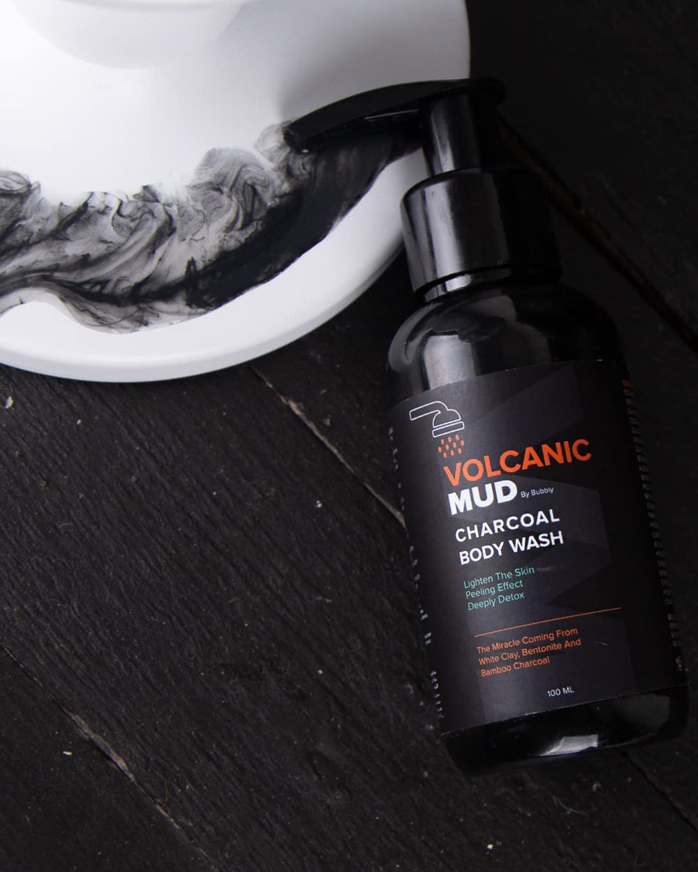 Volcanic Mud by Bubbly Charcoal Body Wash, Volcanic Mud Body Wash, Lightening and Dark Spot Corrector, 3.38 Fl Oz - view 2