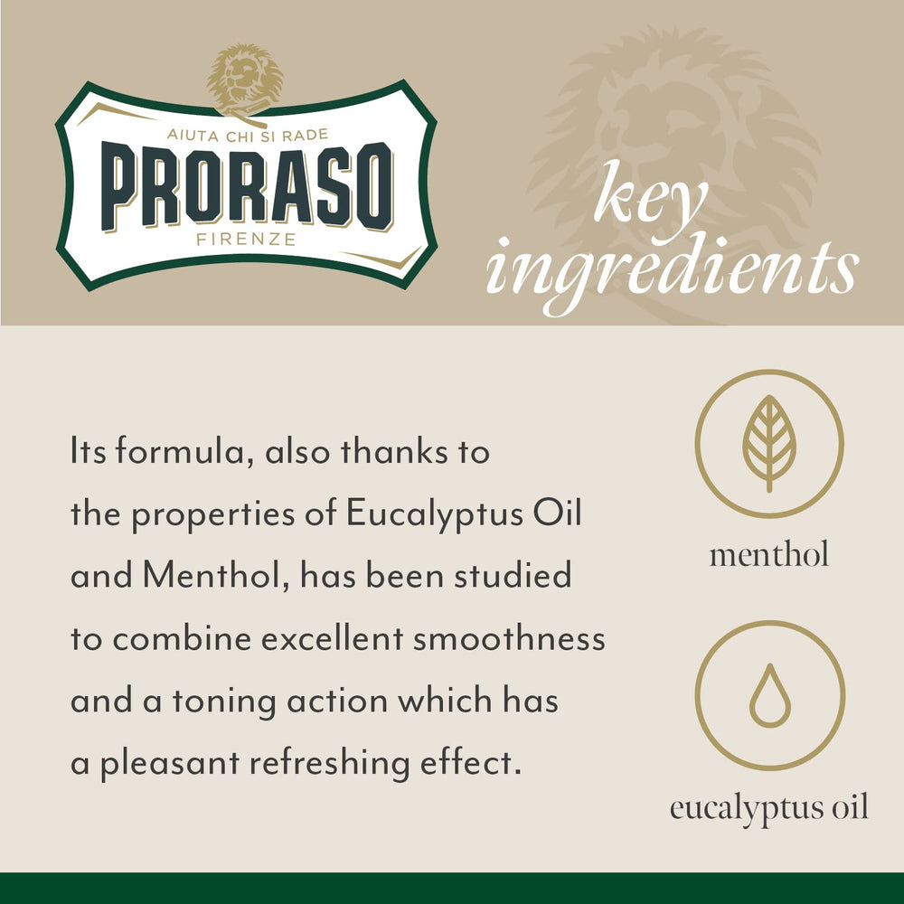 Proraso Shaving Cream - Menthol & Eucalyptus | 5.2 oz