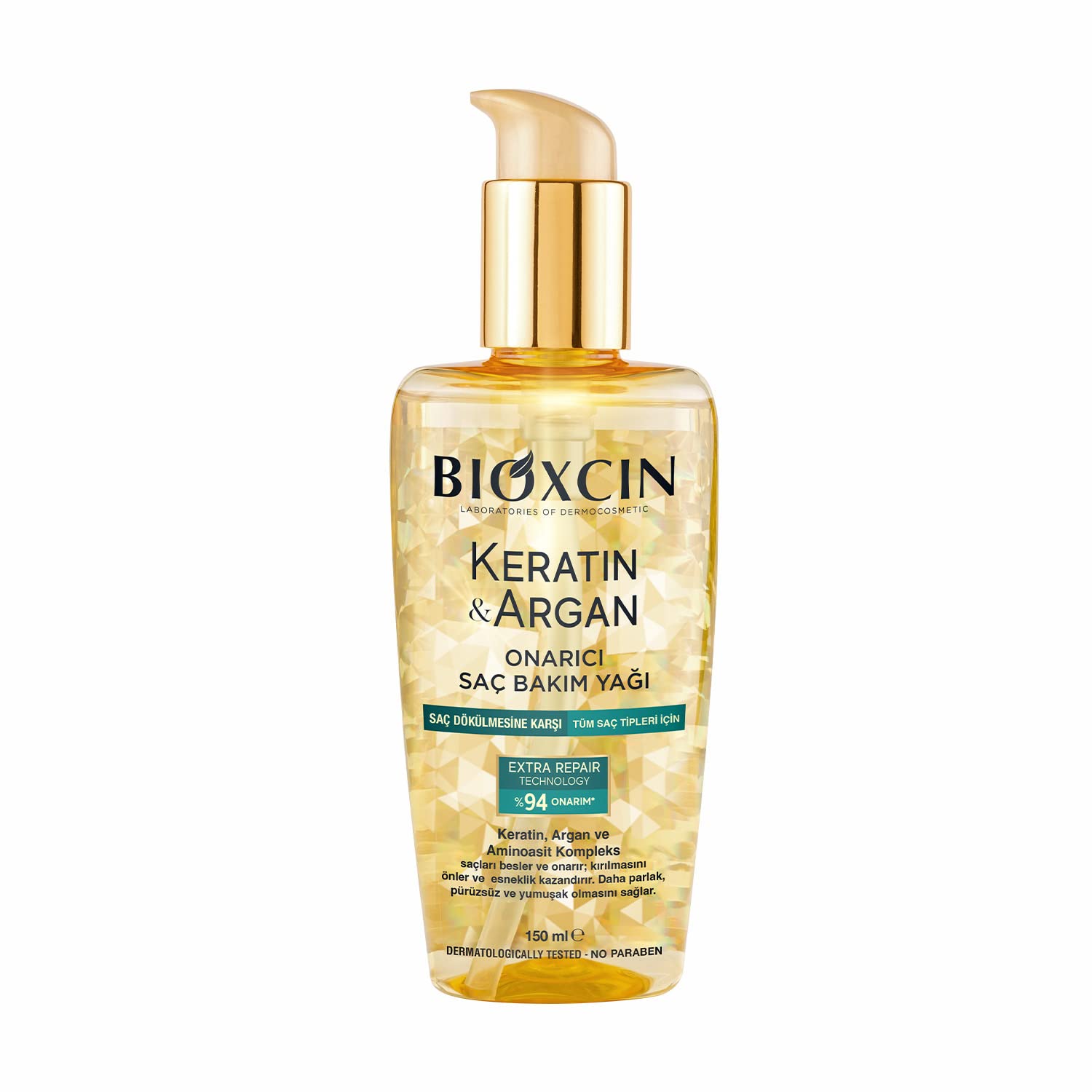 Bioxcin Keratin &amp; Argan Hair Care Oil - Nourishing, Anti-Frizz, Daily Use Hair Oil for Damaged Hair