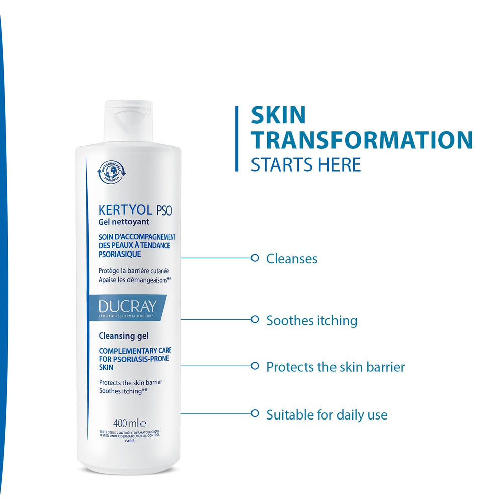 Ducray Kertyol P.S.O Moisturizing Cleaning Gel 400 ml