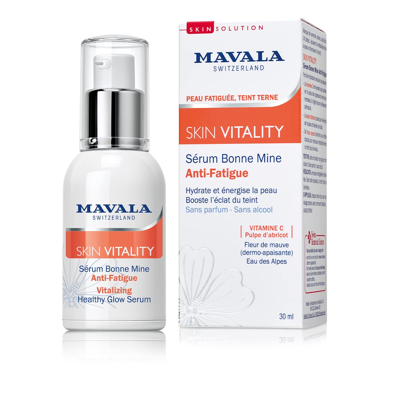 Mavala Face Serum - Anti-aging Vitamin C Serum for Healthy Glow, Non-greasy Skincare