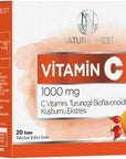 Naturalnest Vitamin C Supplement 100mg 20 Sachets - Natural Immune System Support