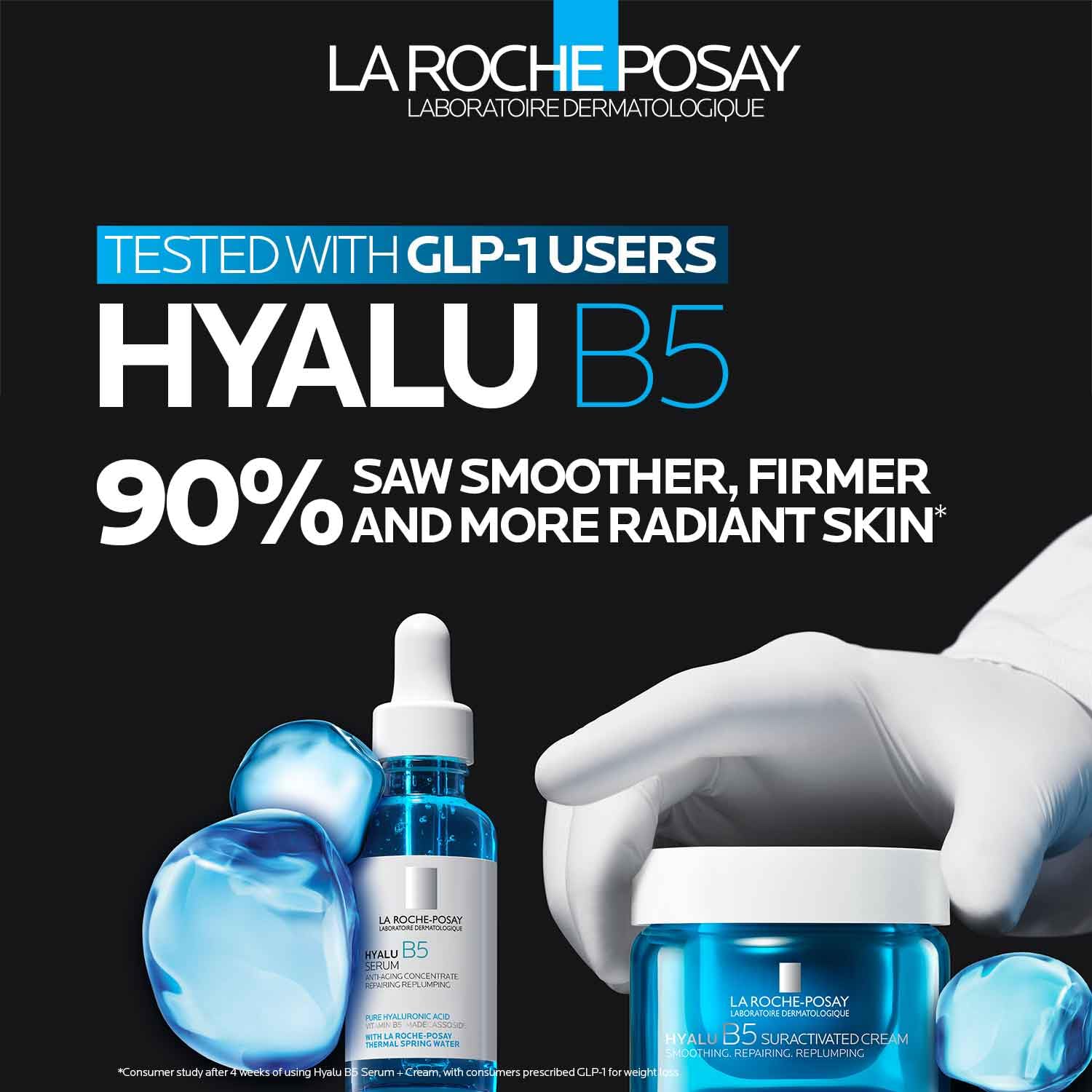 La Roche Posay Hyalu B5 Anti-Aging Serum - Hydrating, Plumping, and Anti-Wrinkle Treatment for All Skin Types