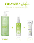 SVR Sebiaclear Serum 30ml - Non-Comedogenic Skincare for Oily Skin, Hypoallergenic Serum with Gluconolactone & Salicylic
