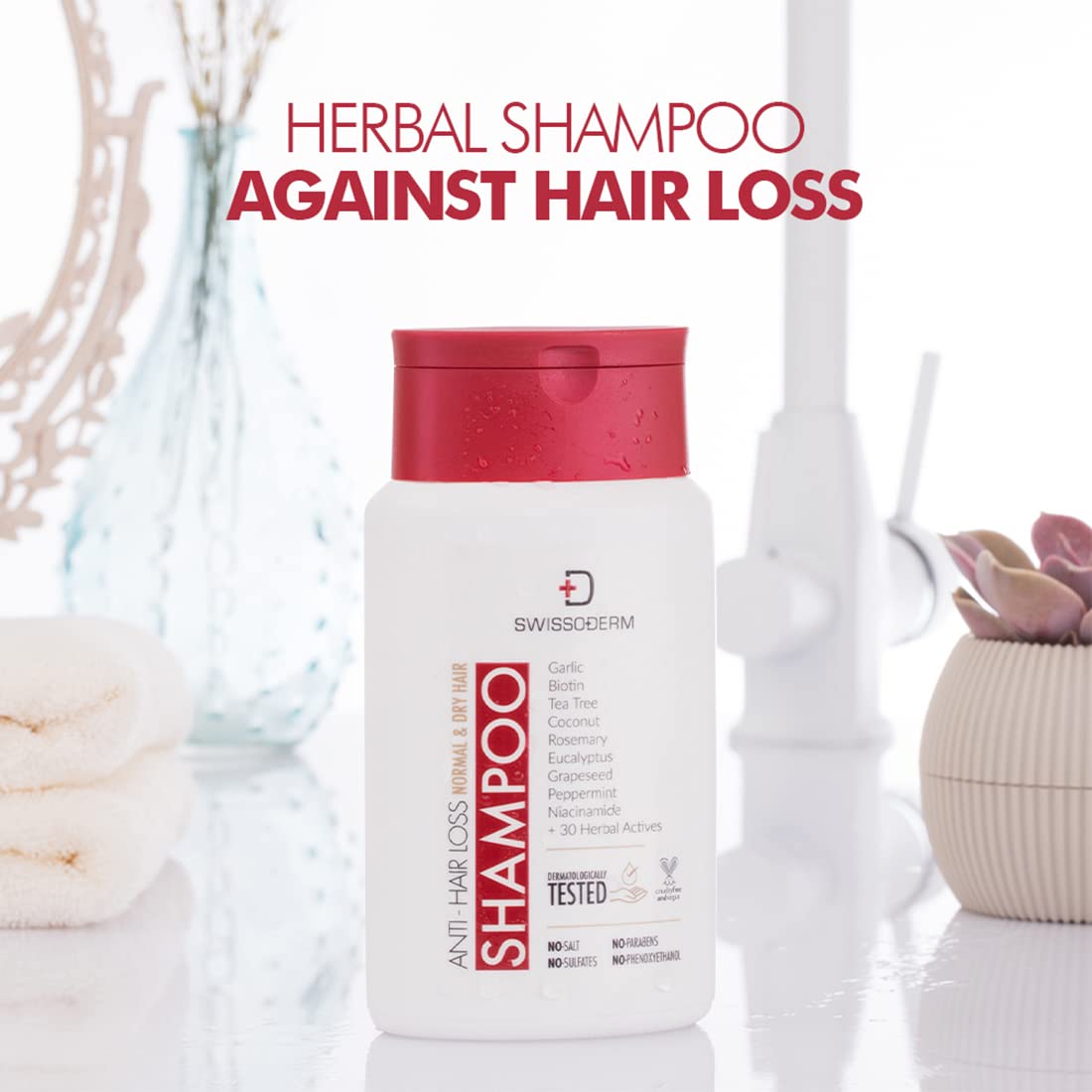 Swissoderm Hair Loss Shampoo - Normal &amp; Dry Hair | 300 ml