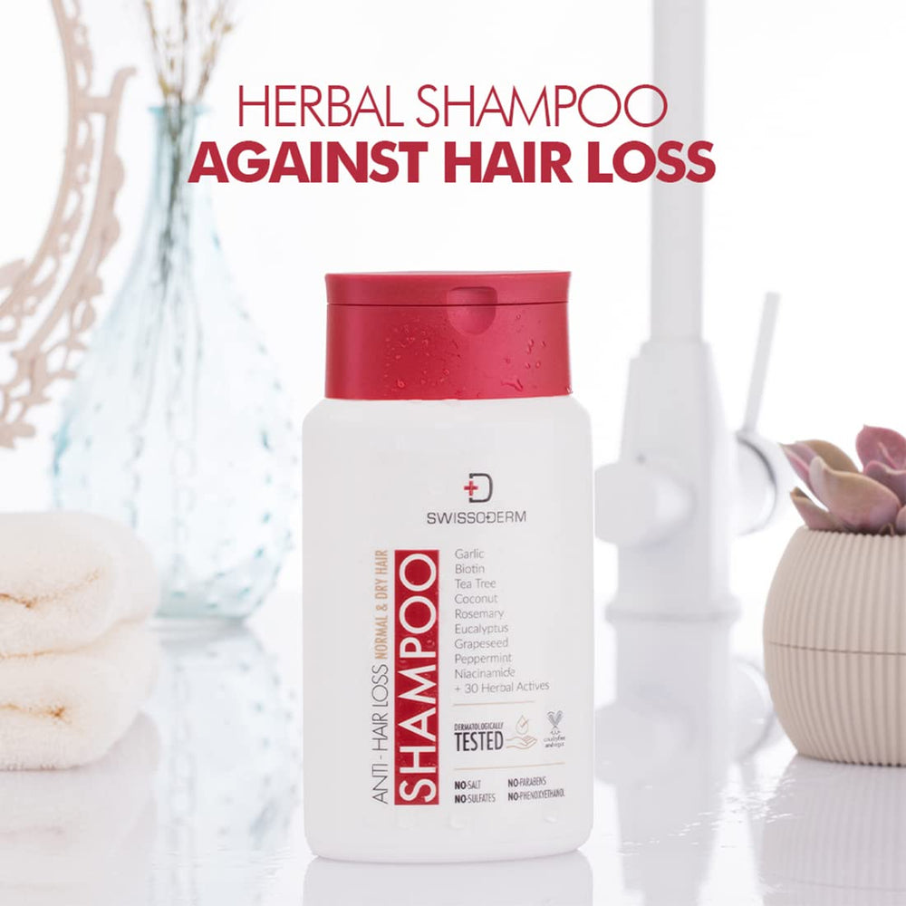 Swissoderm Anti-Hair Loss Shampoo for Normal to Dry Hair - 300ml, Strengthens Hair Follicles, Reduces Hair Loss - image 4