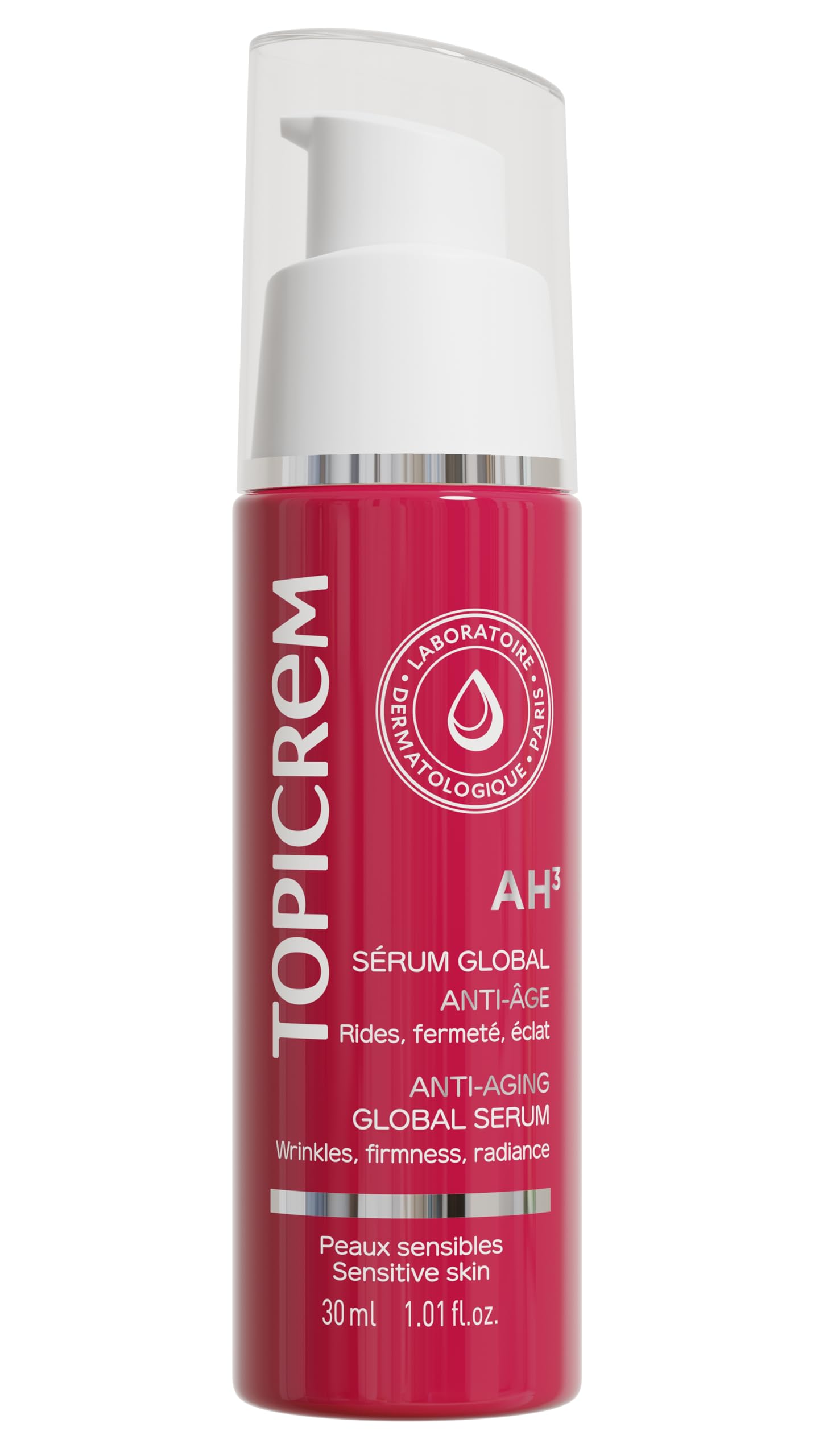 Topicrem Anti-Aging Serum AH3 Global - Hydrating, Anti-Wrinkle, Brightening Serum for Aging Skin with Hyaluronic Acid, V