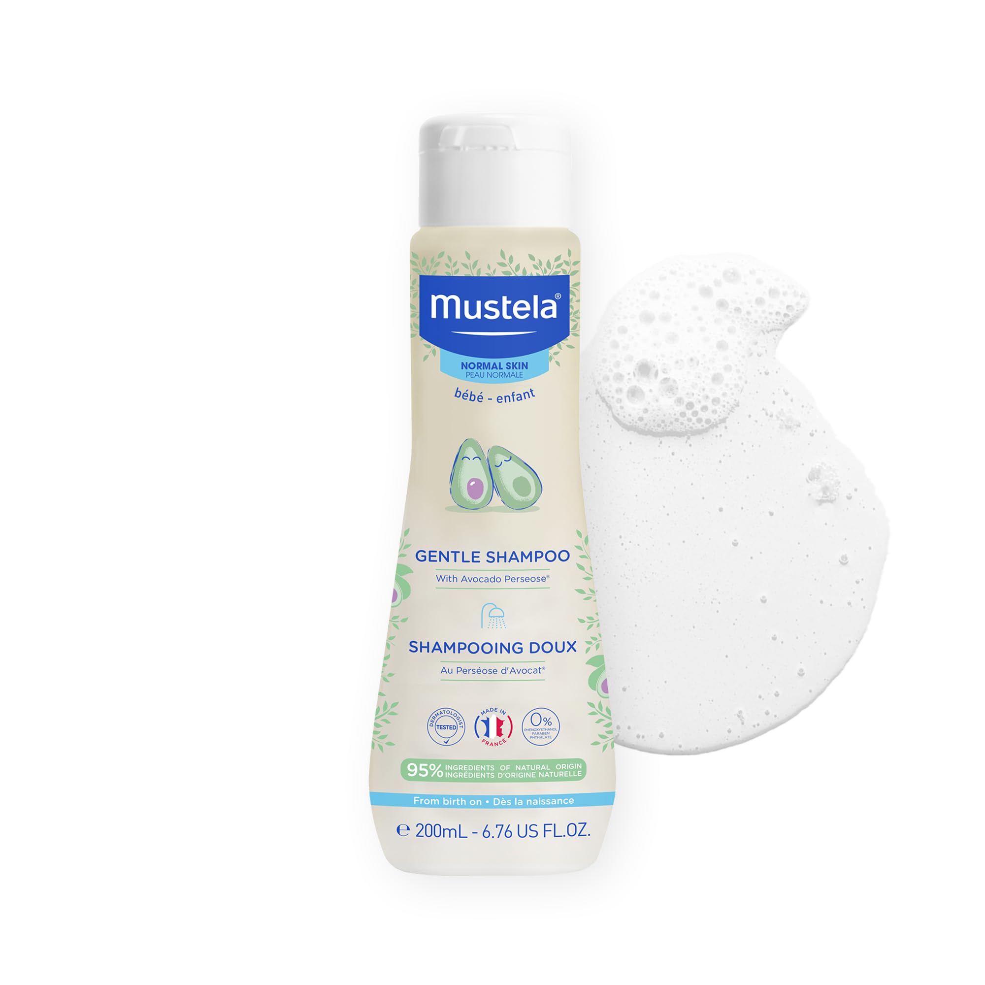 Mustela Gentle Baby Shampoo, Organic &amp; Natural Hair Care for Newborns &amp; Infants - 16.91 fl oz