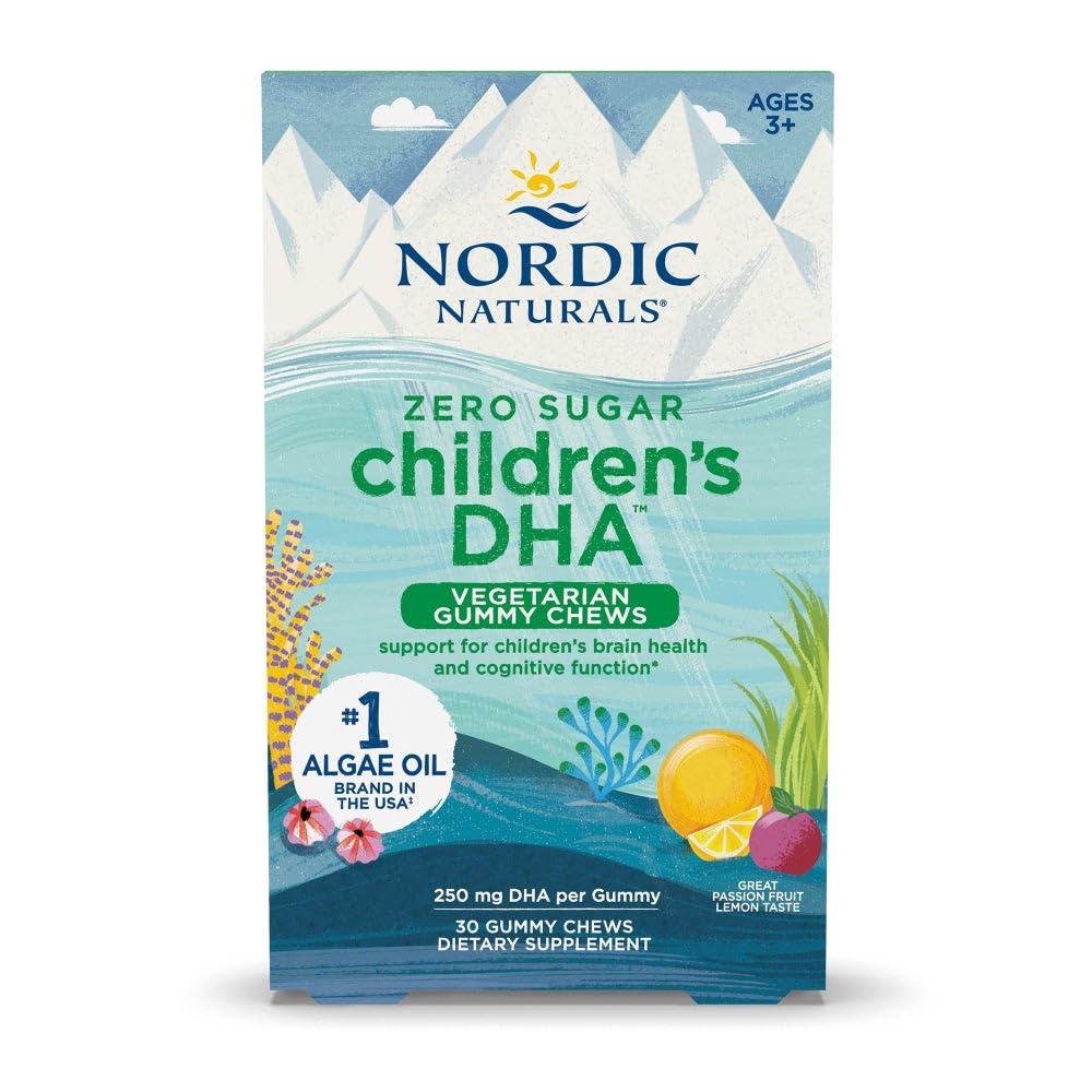 Nordic Naturals Children's Omega-3 Fish Oil Supplement - Sugar-Free, Chewable Strawberry &amp; Lemon Flavor