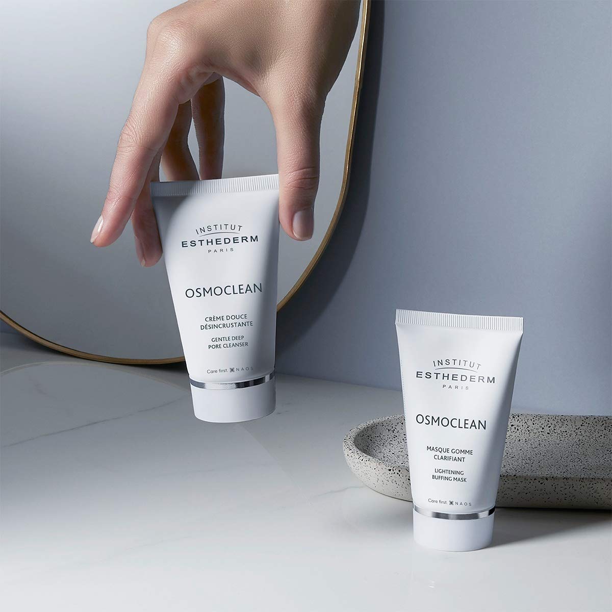 Esthederm Osmoclean Lightening Buffing Mask - Gentle Exfoliating &amp; Brightening Skincare for Radiant Complexion