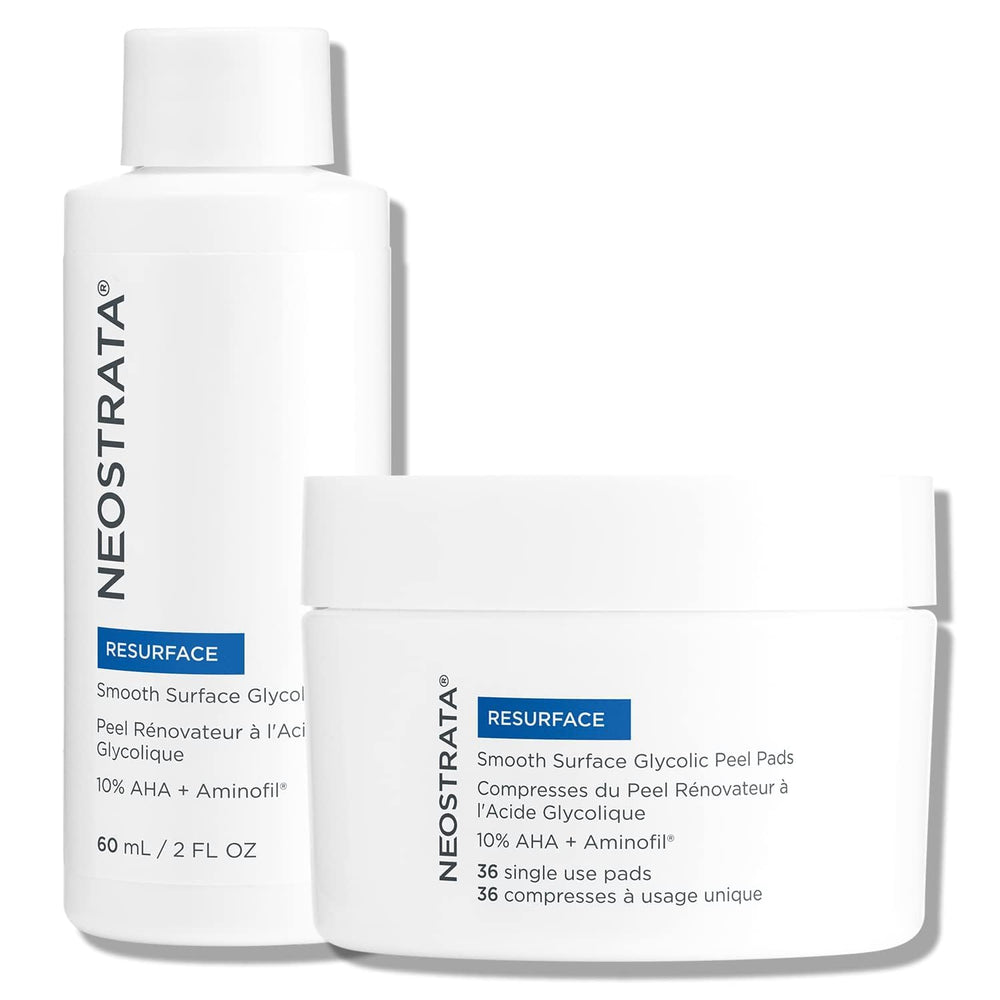 Neostrata Resurface Smooth Daily Exfoliating Peel Pads - Glycolic Acid Skincare for Smoother Skin, 36-Day Supply, 2.03 f