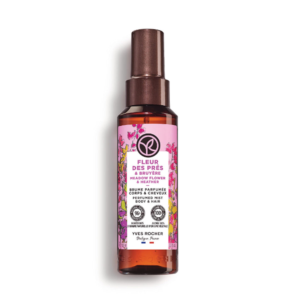 L'Occitane Romantic Wildflowers Fragranced Body and Hair Spray - Energizing Floral Scent, 3.38 fl oz