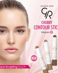 Golden Rose Chubby Contour Stick 3.8g - Light Coffee Shade for Natural Contouring & Nourishing Skin