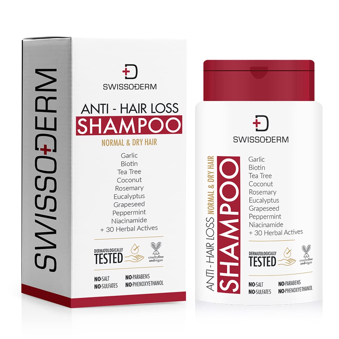 Swissoderm Hair Loss Shampoo - Normal &amp; Dry Hair | 300 ml