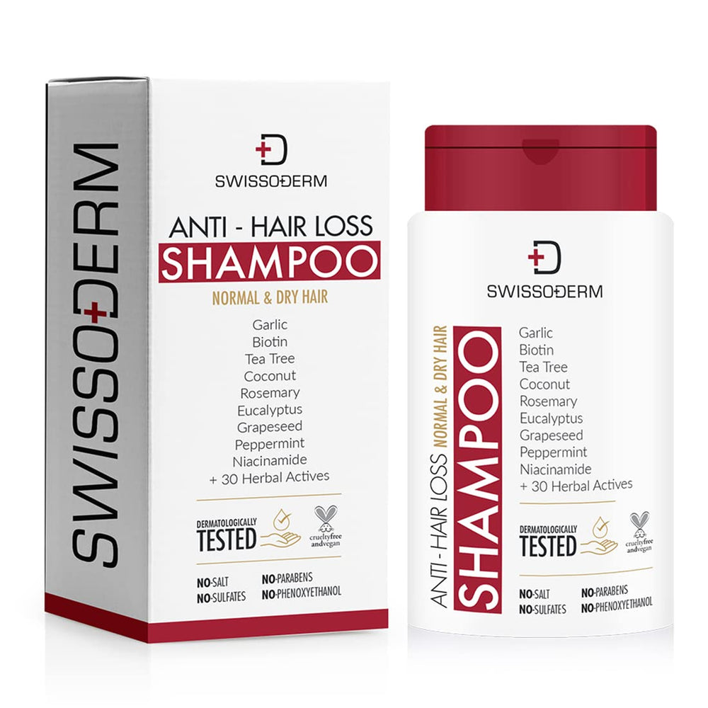 Swissoderm Anti-Hair Loss Shampoo for Normal to Dry Hair - 300ml, Strengthens Hair Follicles, Reduces Hair Loss - image 3