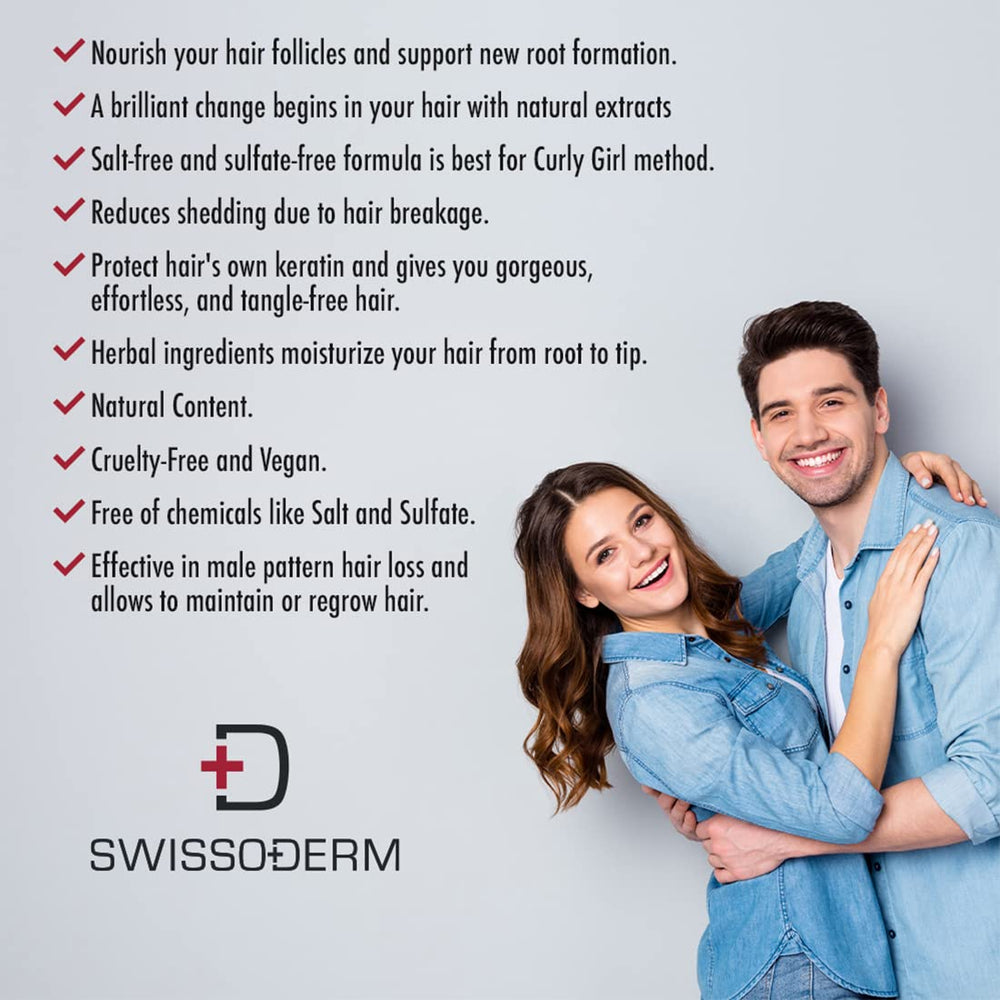 Swissoderm Anti-Hair Loss Shampoo for Normal to Dry Hair - 300ml, Strengthens Hair Follicles, Reduces Hair Loss - image 5