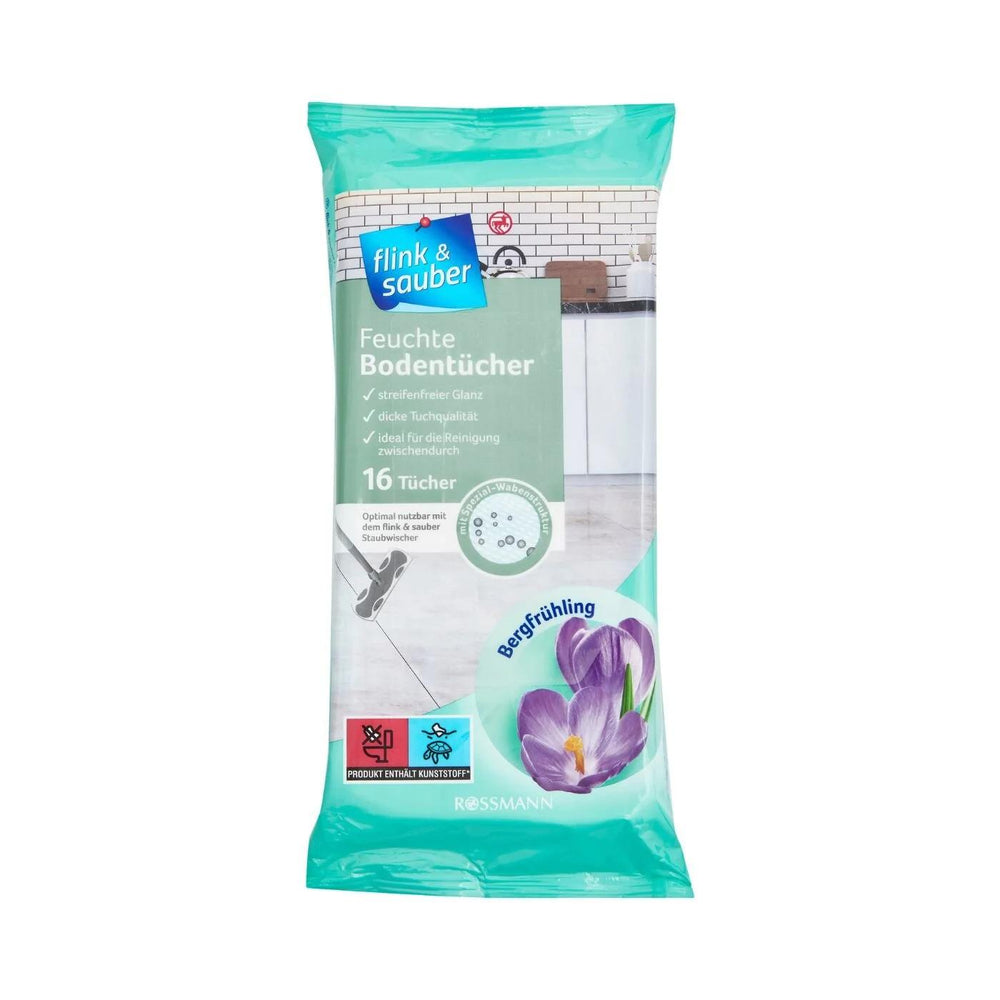 Flink Sauber Mountain Breeze Wet Floor Wipes 15 Count
