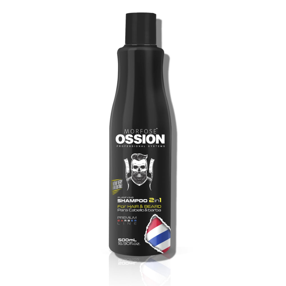 Morfose Ossion Premium Barber Purifying Shampoo 17oz - Nourishing Formula | Salon Quality