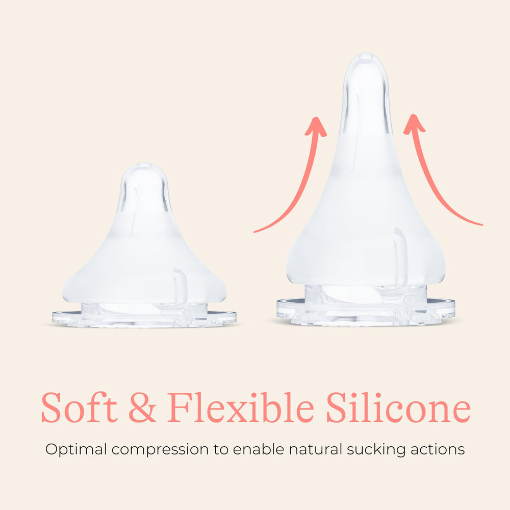 Lansinoh Natural Wave Baby Bottle Nipple Slow Flow 2 Pieces