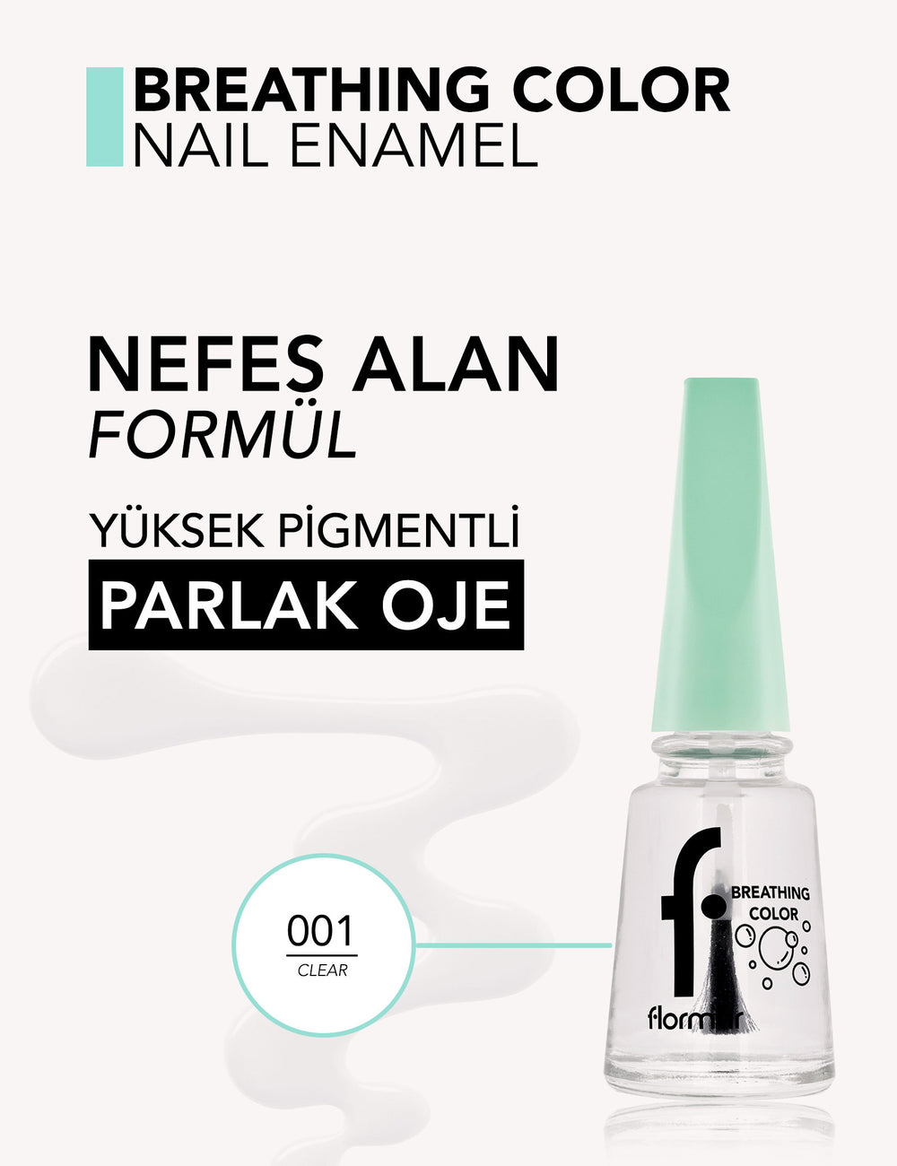Flormar Breathing Color High-Pigment Breathable Nail Polish 11ml