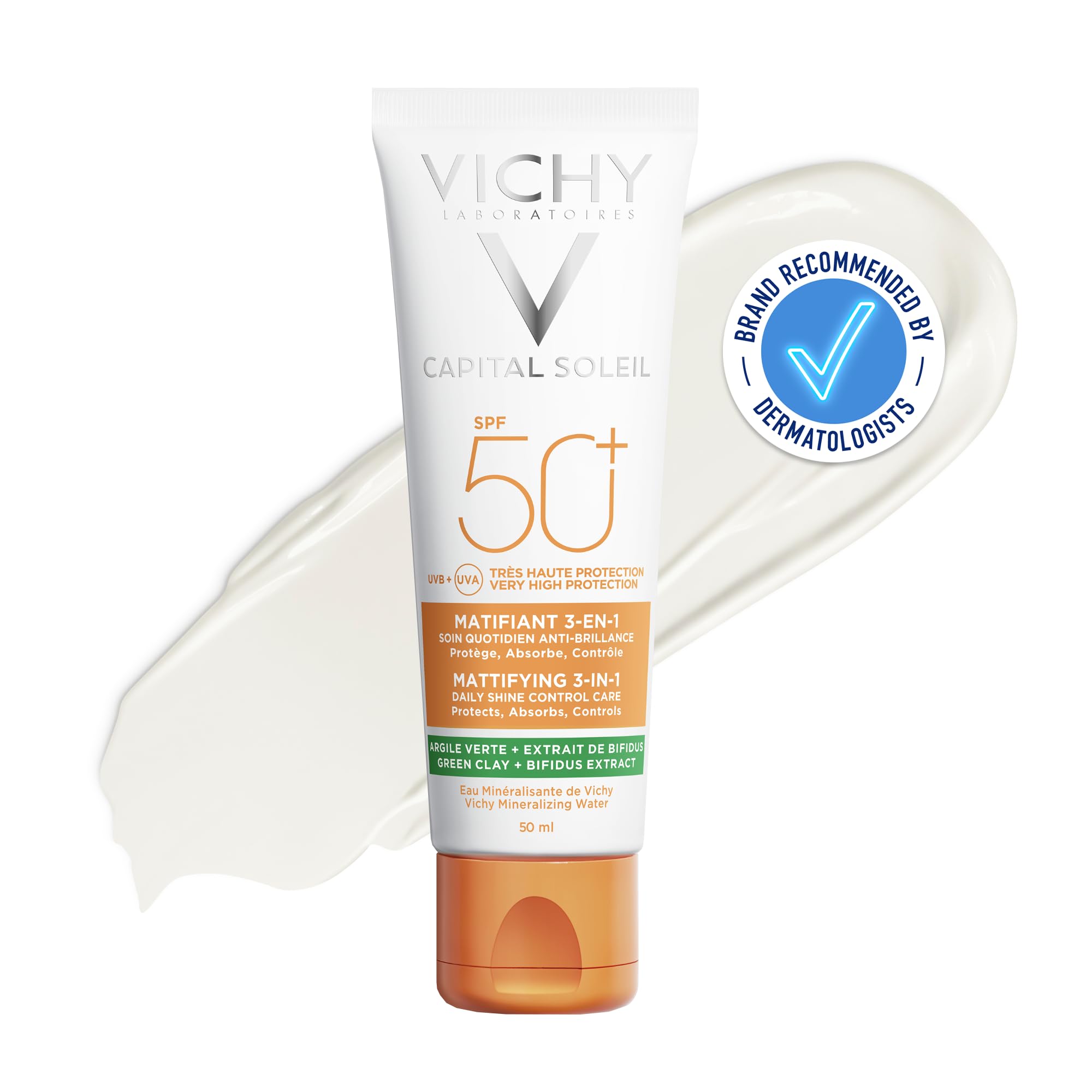 Vichy Capital Soleil Mattifying 3-in-1 SPF50+ Sunscreen for Sensitive Skin - 1.69 fl oz