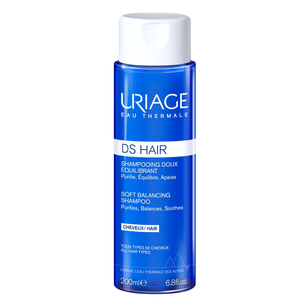 Uriage DS Hair Soft Balancing Shampoo 200ml - Anti-Dandruff, Gentle Daily Shampoo with Thermal Water