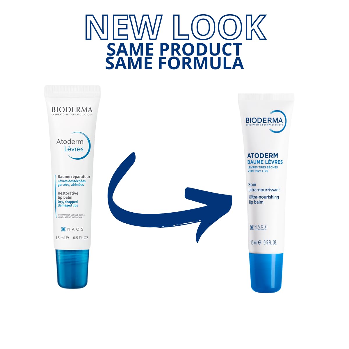 Bioderma Atoderm Lip Balm - Moisturizing Lip Care with Shea Butter &amp; Avocado Oil for Dry, Chapped Lips