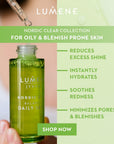 Lumene Sebum Balancing Serum - Vegan, Paraben-Free Oily Skin Care for Reduced Shine & Pores