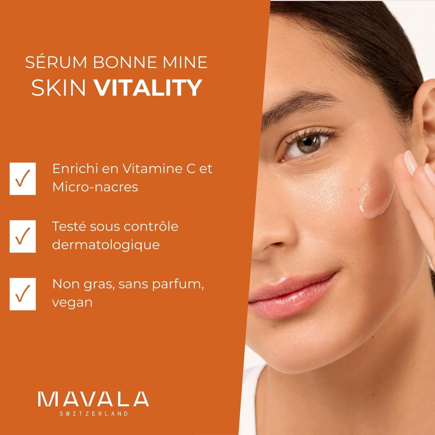 Mavala Face Serum - Anti-aging Vitamin C Serum for Healthy Glow, Non-greasy Skincare
