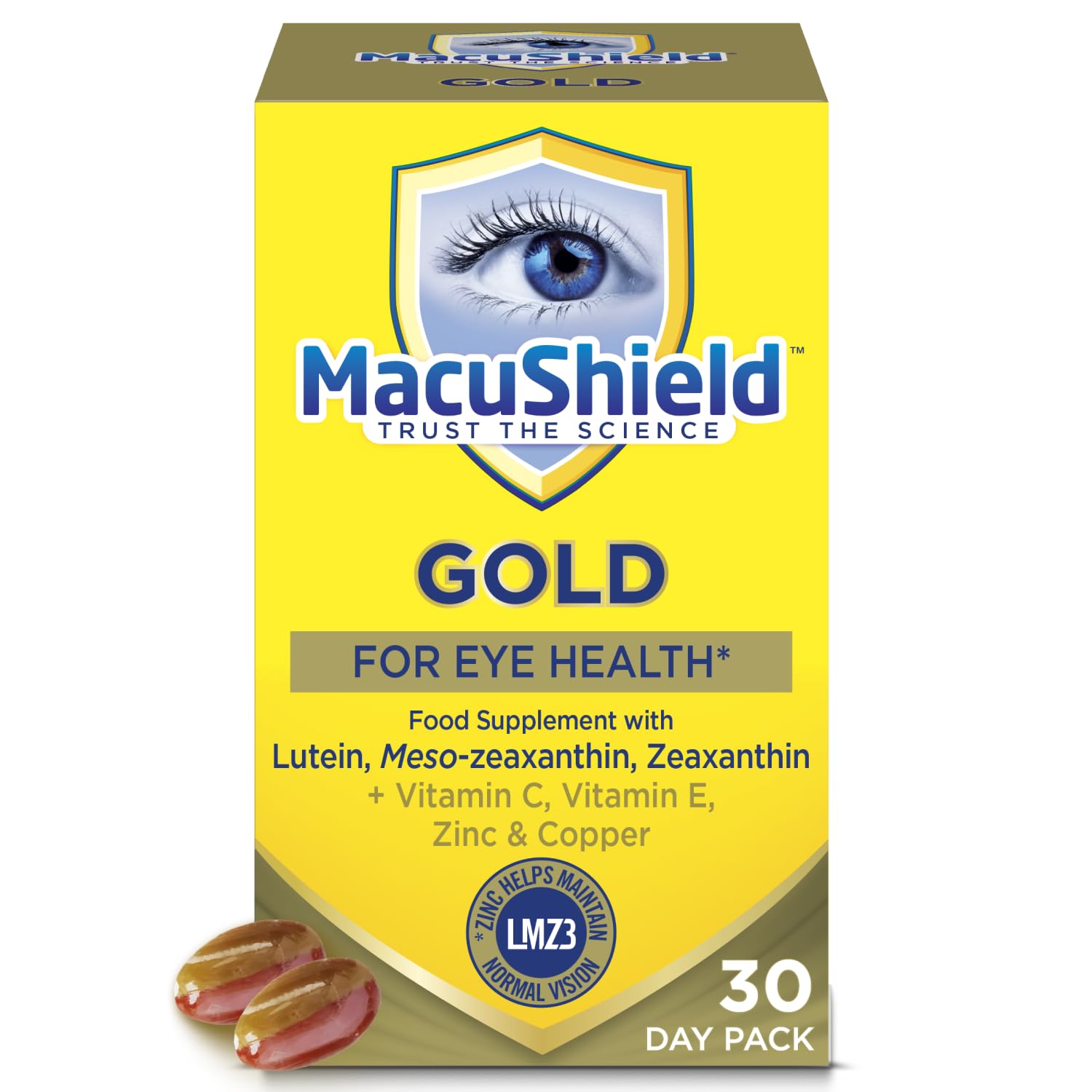 MacuShield Gold Eye Health Supplement - 90 Capsules