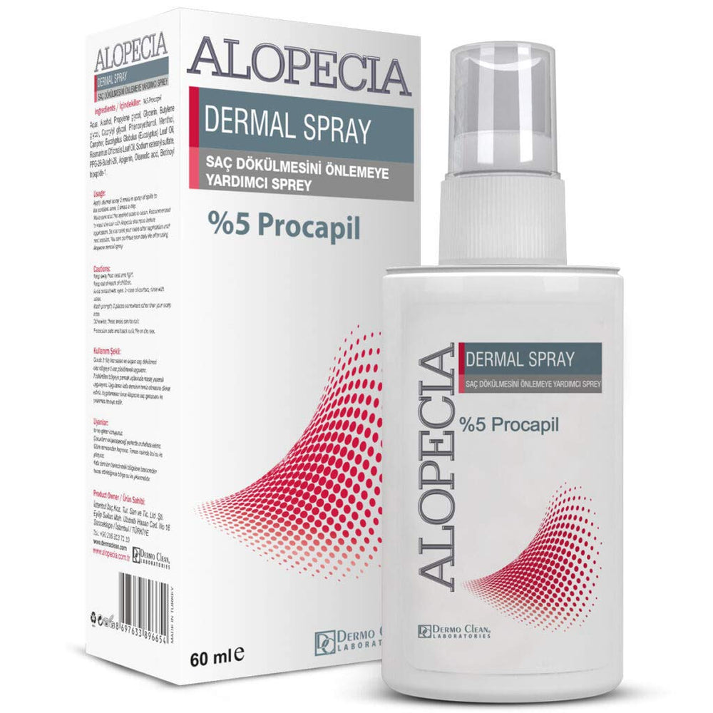 Alopecia Anti Hair Loss Dermal Spray 60ml - Contains 5% Procapil | Hair Care