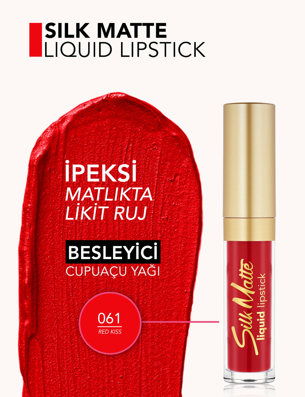 Flormar Silk Matte Liquid Lipstick Hydrating Matte Finish 4.5ml