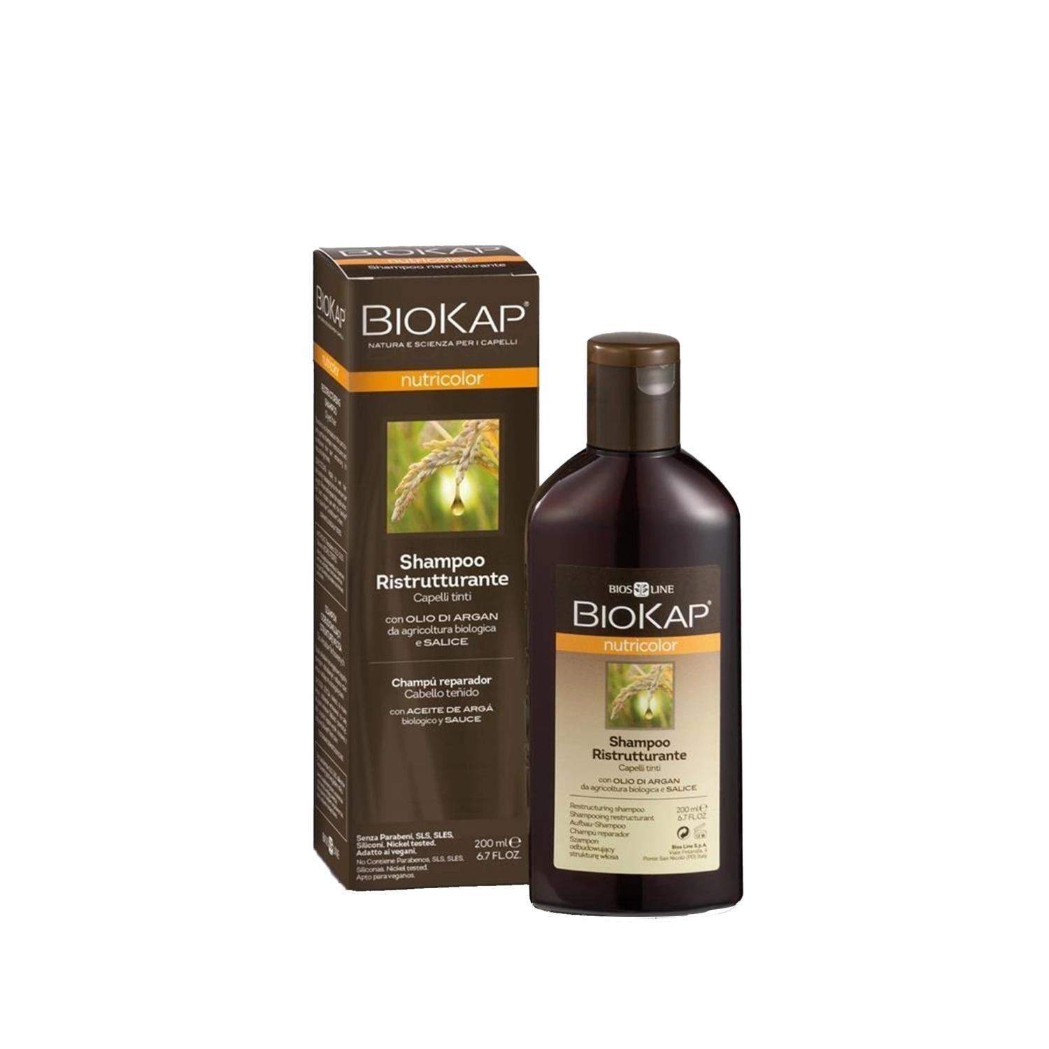 Biokap Color Protecting Shampoo for Colored Hair - Nourishing, 6.76 fl oz Biokap Color Protecting Shampoo - 6.76 fl oz color protecting shampoo, nourishing shampoo for colored hair, Biokap Nutricolor shampoo, colored hair care products, structured hair shampoo, hair care for colored hair, color vibrancy, nourishing shampoo, Biokap hair care, healthy colored hair, vibrant hair color, shampoo for colored hair, hair nourishment, color protection