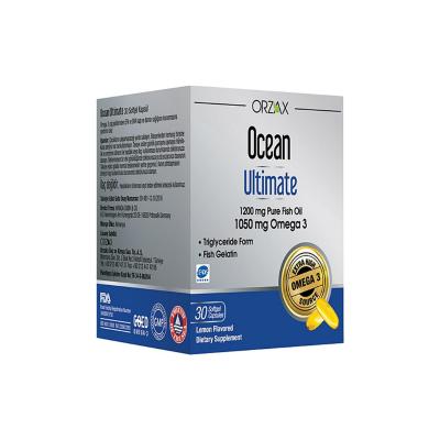 Orzax Omega-3 Dietary Supplement - Fish Oil Capsules with EPA & DHA, Gluten-Free & Non-GMO - Supports - Vitamin & Supplement
