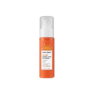 Maruderm Mineral Sunscreen Cream SPF 50+ - Natural Sun Protection for Sensitive Skin, Vegan & Non-Irritating - Sunscreen