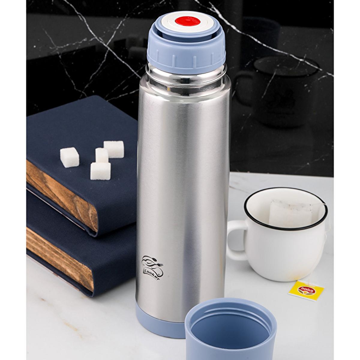 Cooker Stainless Steel Thermos 750ml - Keeps Drinks Hot/Cold for 24 Hours, Durable & Ergonomic Design Cooker Stainless Steel Thermos 750ml - 24 Hour Temperature Control stainless steel thermos, insulated flask, double-walled thermos, outdoor thermos, hot and cold beverage container, picnic essentials, hiking gear, durable tableware, modern design, thermal insulation, 24-hour temperature retention, ergonomic design, non-breakable, local production, outdoor enthusiasts, office accessories, home goods