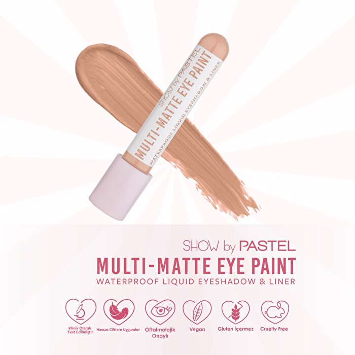 Show By Pastel Multi-Matte Eye Paint Waterproof Eyeshadow &amp; Liner 82 Vibing | Creamy Finish